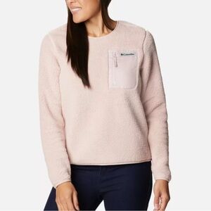 Columbia Women’s West Bend Crew Fleece in Powder Pink - Size XS